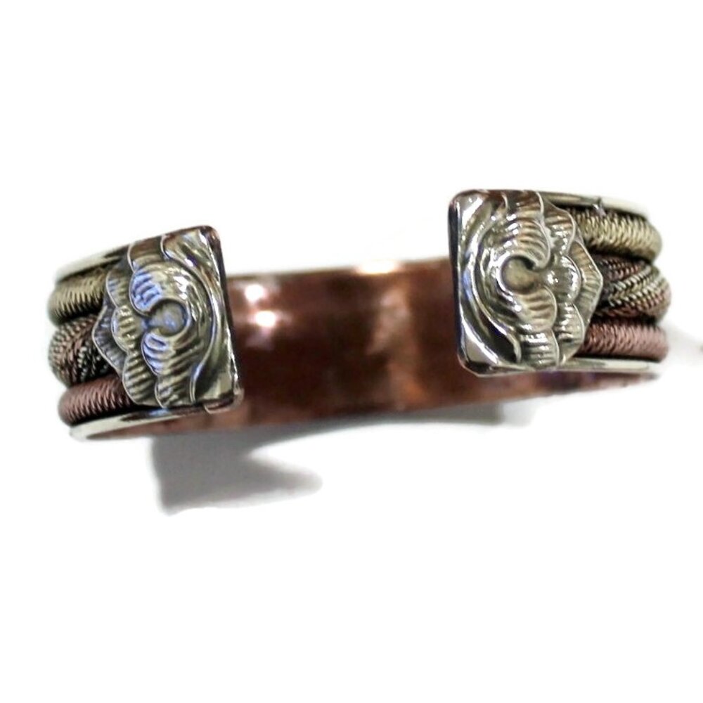 Handmade Copper and Silver Bracelet